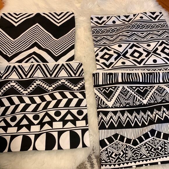 Four piece tribal pillow covers. New and never used. Zipper closure - Picture 1 of 7